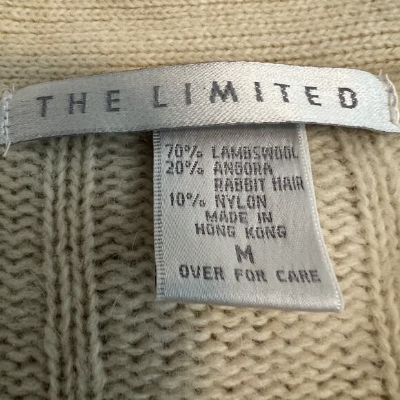 VTG The Limited Sweater Womens Medium Cable Knit Cardigan Academia Old Money - Picture 8 of 10